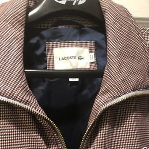 Men’s, Lacoste red whit and blue jacket medium,
